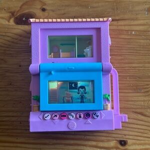 Vintage Pink and Blue Pixel Chix multi-level house